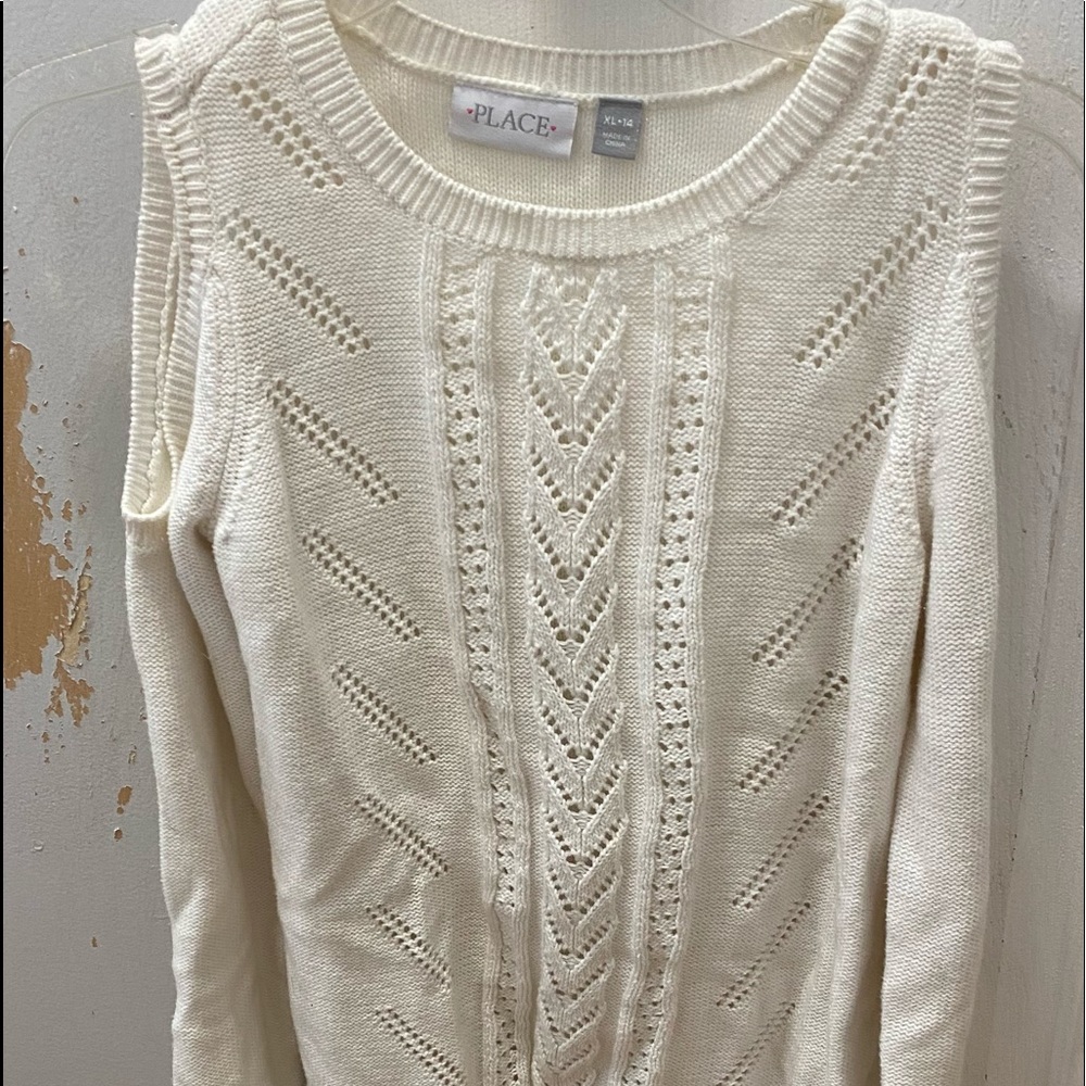 Cold shoulder sweater